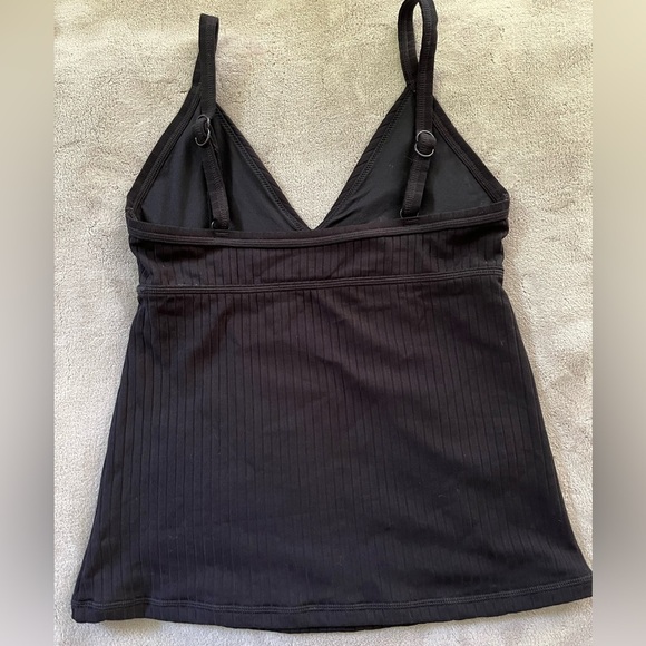 SEAFOLLY Australia Black Ribbed Tankini US 10 Beach Summer Quality Vacation - Picture 7 of 10